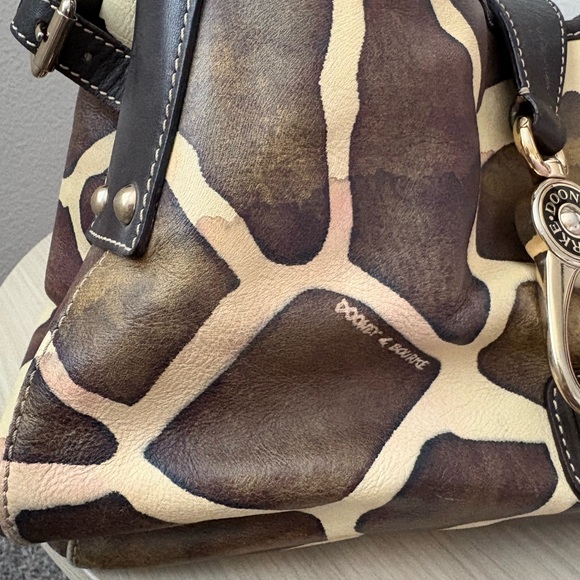 Dooney & Bourke Tan and Brown Giraffe Shoulder Bag - Picture 4 of 6
